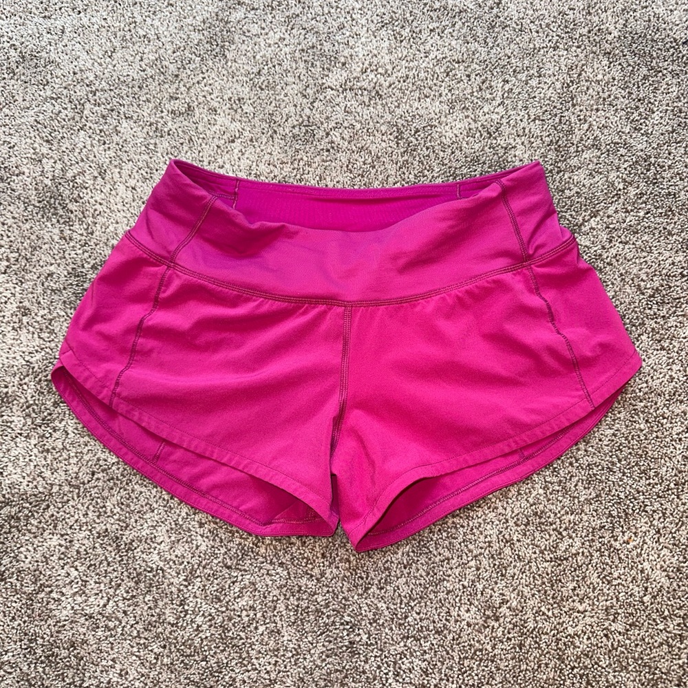 Lululemon Ripened Raspberry Speed Up Shorts